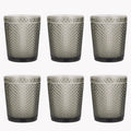 Set de 6 Vasos de Cristal Colores de 250ml, Vasos de Agua y Bebidas, Aptos para Lavavajillas