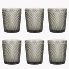 Set de 6 Vasos de Cristal Colores de 250ml, Vasos de Agua y Bebidas, Aptos para Lavavajillas