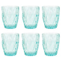Set de 6 Vasos Colores o Transparente, Vaso de Cristal agua de 300 ml, Vaso de Agua y Bebidas, Aptos para Lavavajillas