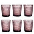 Set de 6 Vasos de Cristal Colores de 250ml, Vasos de Agua y Bebidas, Aptos para Lavavajillas