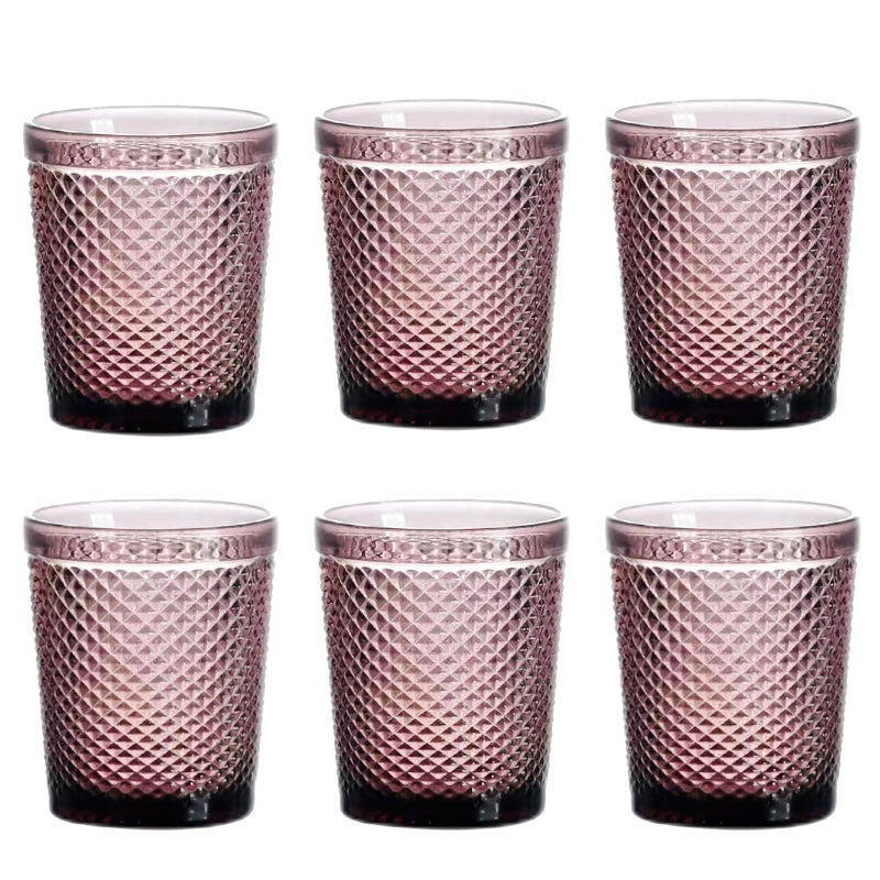 Set de 6 Vasos de Cristal Colores de 250ml, Vasos de Agua y Bebidas, Aptos para Lavavajillas
