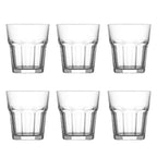Set de 6 Vasos de Cristal Agua, Vasos de Cristal Transparente de 305cc,Aptos para Lavavajillas
