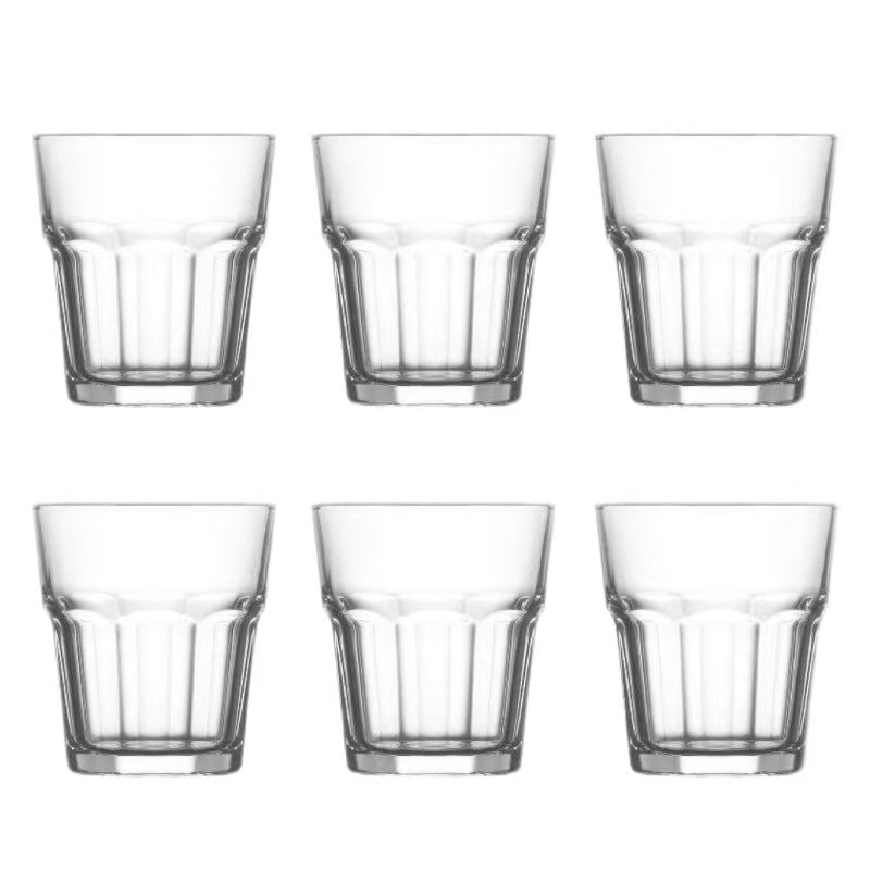 Set de 6 Vasos de Cristal Agua, Vasos de Cristal Transparente de 305cc,Aptos para Lavavajillas