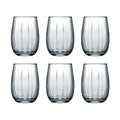 Set de 6 Vasos de Cristal Transparente 380ml, Vasos de Agua y Bebidas Alcohólicas, Aptos para Lavavajillas