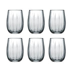 Set de 6 Vasos de Cristal Transparente 380ml, Vasos de Agua y Bebidas Alcohólicas, Aptos para Lavavajillas