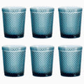 Set de 6 Vasos de Cristal Colores de 250ml, Vasos de Agua y Bebidas, Aptos para Lavavajillas
