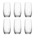 Set de 6 Vasos de Cristal Transparente 510ml, Vasos de Agua y Bebidas Alcohólicas, Aptos para Lavavajillas