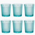 Set de 6 Vasos de Cristal Colores de 250ml, Vasos de Agua y Bebidas, Aptos para Lavavajillas