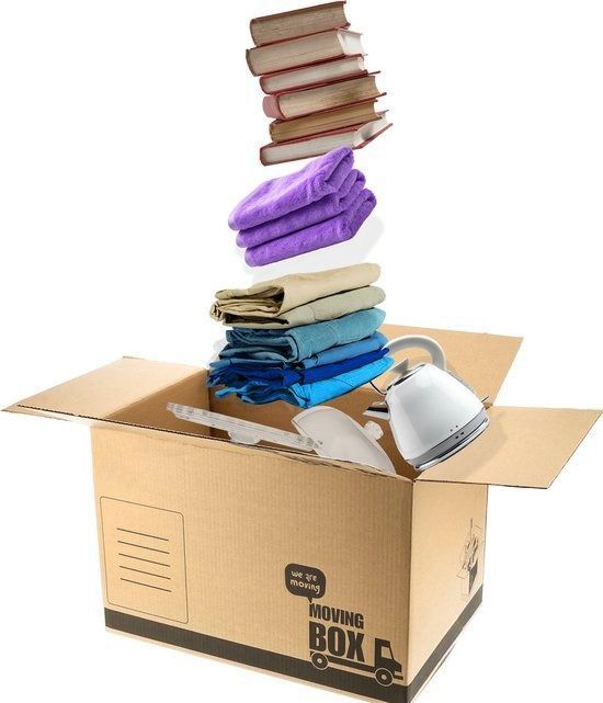 Pack de 10 Caja de Carton Multiusos con un precinto para Mudanza Embalaje, Envio Paquete Almacenaje Guarda todas cosas, cajas carton mudanza