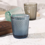 Set de 6 Vasos de Cristal Colores de 250ml, Vasos de Agua y Bebidas, Aptos para Lavavajillas