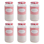 Set de 6 Botes de Cocina Almacenaje de Cristal, Tarros de Cristal con tapa 250cc, 330cc, 450cc y 1000cc, Aptos para