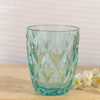 Set de 6 Vasos Colores o Transparente, Vaso de Cristal agua de 300 ml, Vaso de Agua y Bebidas, Aptos para Lavavajillas
