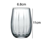 Set de 6 Vasos de Cristal Transparente 380ml, Vasos de Agua y Bebidas Alcohólicas, Aptos para Lavavajillas