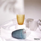 Set de 6 Vasos de Cristal de Colores 250ml ,Vidrio de Alta Calidad | Apto para Lavavajillas