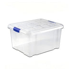 Set 3 Cajas de Ordenación 5L Almacenamiento Plástico Transparente Hermético