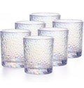Set de 6 Vasos Colores, Vaso de Cristal agua de 350cc, Vaso de Agua y Bebidas, Aptos para Lavavajillas