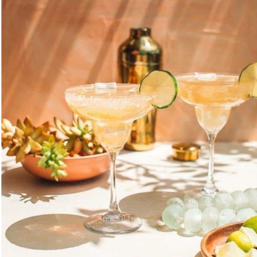 Set de 6 Copas de Cristal de 300 cc, Copas de Cocktail de Cristal, Copa Margarita, Aptas para Lavavajillas