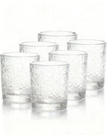 Set de 6 Vasos de Cristal Transparente 350cc, Vasos de Agua y Bebidas Alcohólicas, Aptos para Lavavajillas
