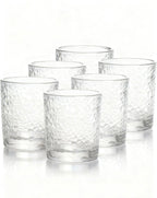 Set de 6 Vasos de Cristal Transparente 350cc, Vasos de Agua y Bebidas Alcohólicas, Aptos para Lavavajillas