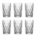 Set de 6 Vasos Transparente, Vaso de Cristal agua de 360 ml, Vaso de Agua y Bebidas, Aptos para Lavavajillas
