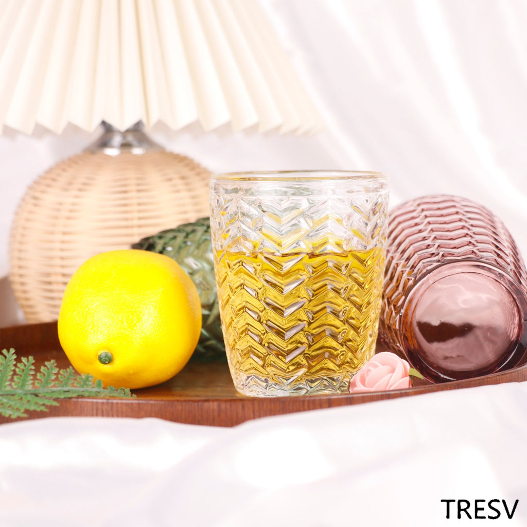 Set de 6 Vasos de Cristal Transparentes de 290cc, Vasos de Agua y Bebidas, Aptos para Lavavajillas