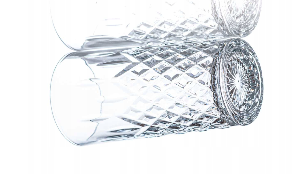 Set de 6 Vasos de Cristal Agua y Bebidas, Vasos de Cristal Transparentes de 356cc, Aptos para Lavavajillas