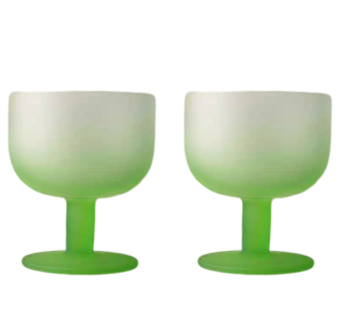 Set de 5 o set de 2 Copas de 270ml,Copas de colores de cristal,Copas de Vidrio,Apto para lavavajillas,Productos de vidrio de alta calidad,Copas de Vino, Cerveza, Champán,Bebida, Alcohol y Agua, Apto para uso diario