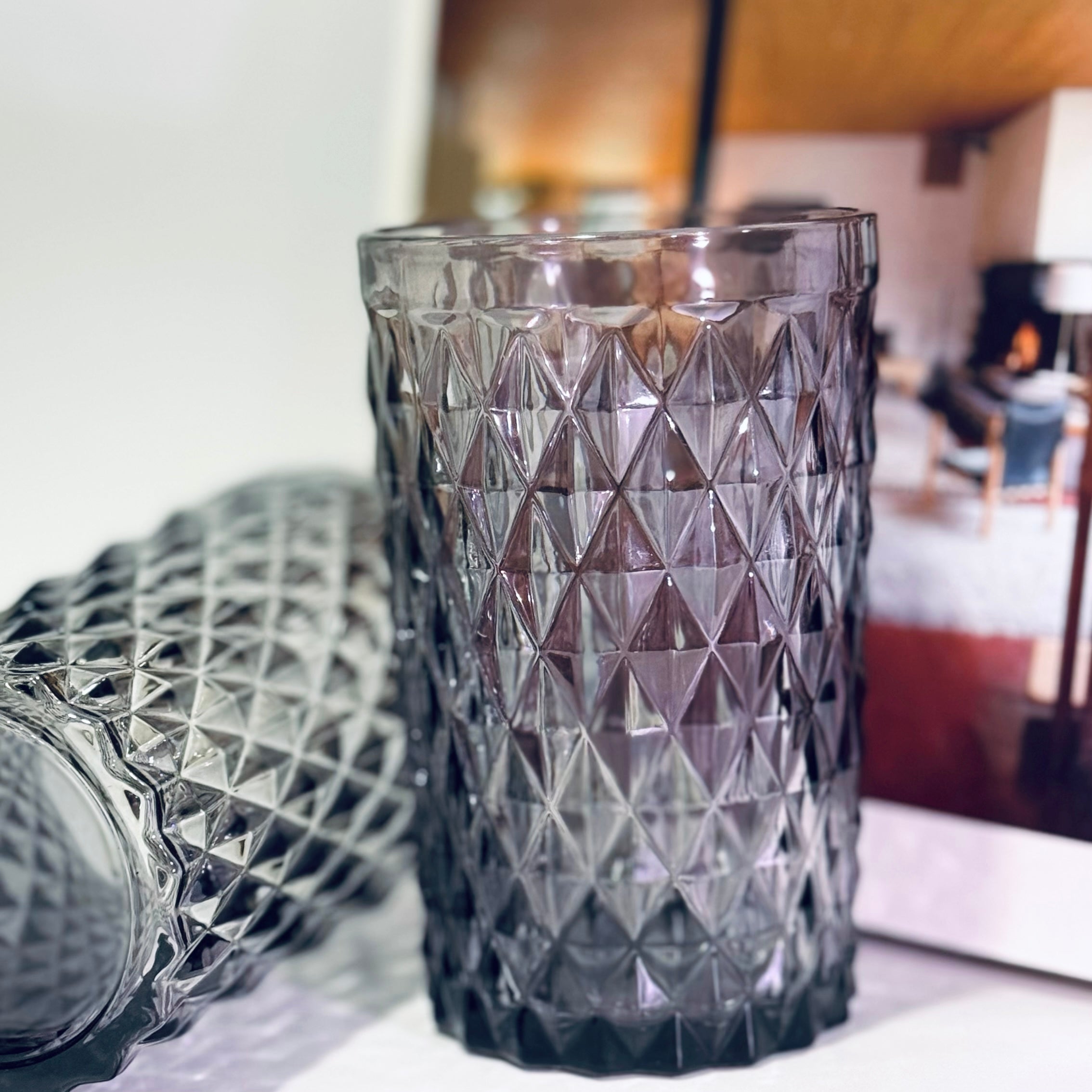 Set de 6 Vasos de Colores de Cristales de 370ml, Productos de Vidrio de Alta Calidad - Apto para Uso Diario