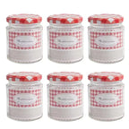 Set de 6 Botes de Cocina Almacenaje de Cristal, Tarros de Cristal con tapa 250cc, 330cc, 450cc y 1000cc, Aptos para