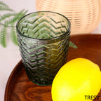 Set de 6 Vasos Colores , Vaso de Cristal agua de 290cc, Vaso de Agua y Bebidas, Aptos para Lavavajillas (Verde)