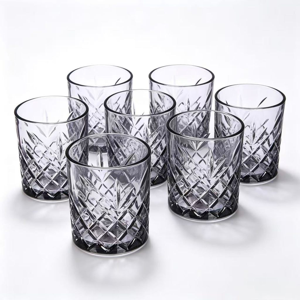 Set de 6 Vasos de Cristal, 350 ml | Agua y Bebidas Alcohólicas, Transparentes, Aptos para Lavavajillas