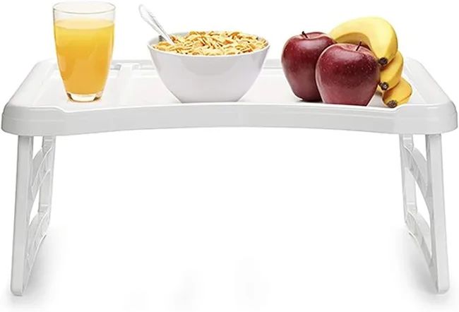 Bandeja Plegable de Plástico, 51 x 33 x 23,5 cm, Mesa Multiuso para Desayuno, Ordenador Portátil