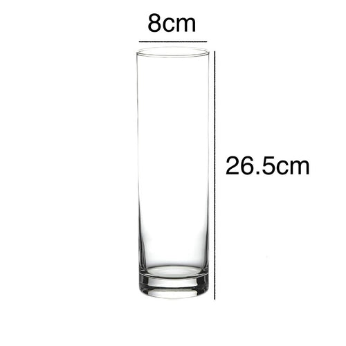 Jarrón de Flores de Cristal, Florero abombado de Vidrio, 26cm, 21cm y 26.5cm de Alto, Elegante y Sofisticado