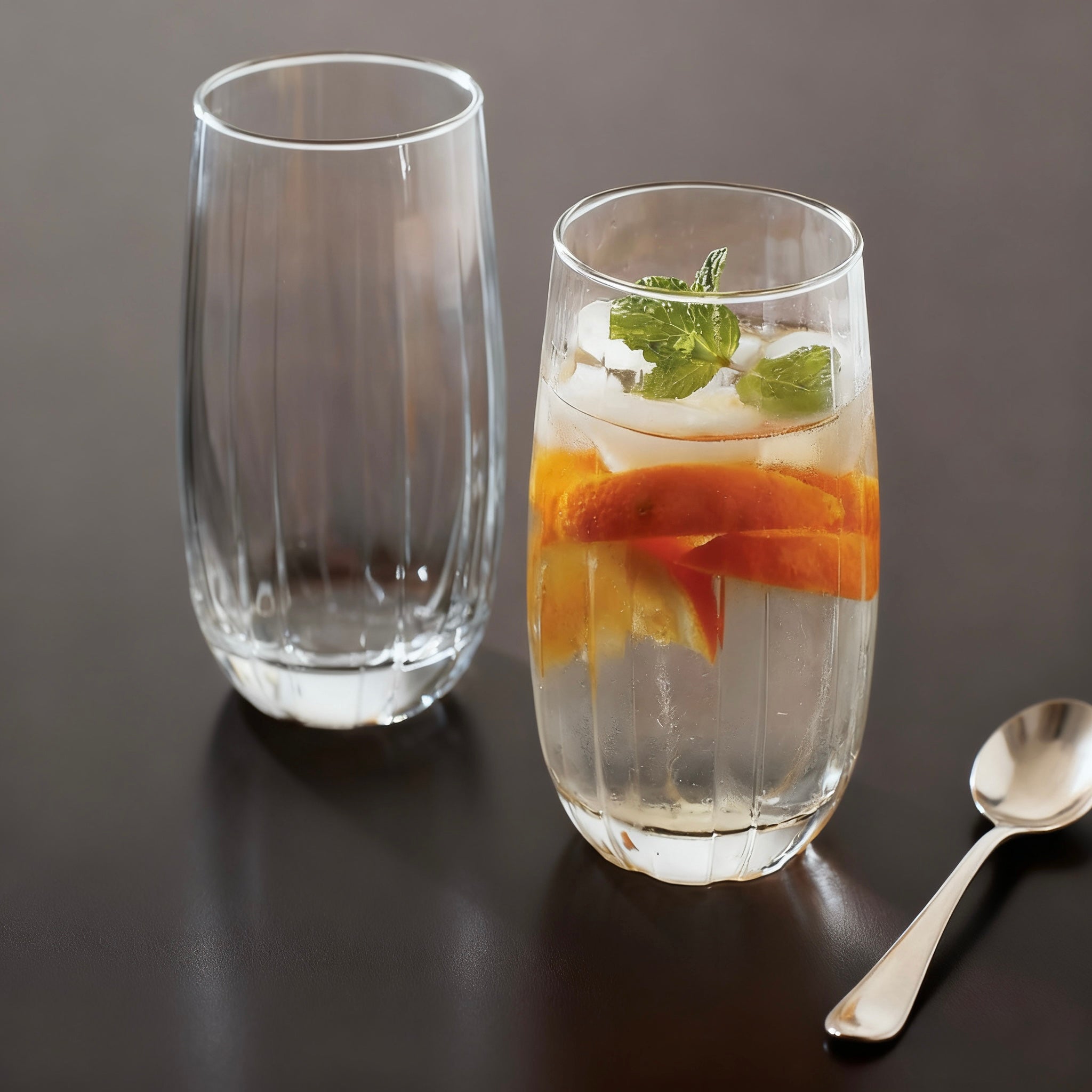 Set de 6 Vasos de Cristal Transparente 510ml, Vasos de Agua y Bebidas Alcohólicas, Aptos para Lavavajillas