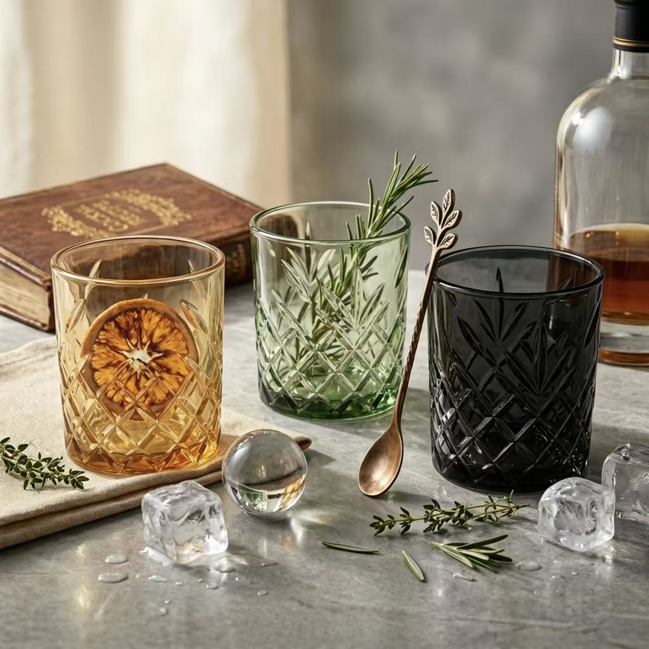 Set de 6 Vasos de Cristal, 350 ml | Agua y Bebidas Alcohólicas, Transparentes, Aptos para Lavavajillas