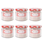 Set de 6 Botes de Cocina Almacenaje de Cristal, Tarros de Cristal con tapa 250cc, 330cc, 450cc y 1000cc, Aptos para