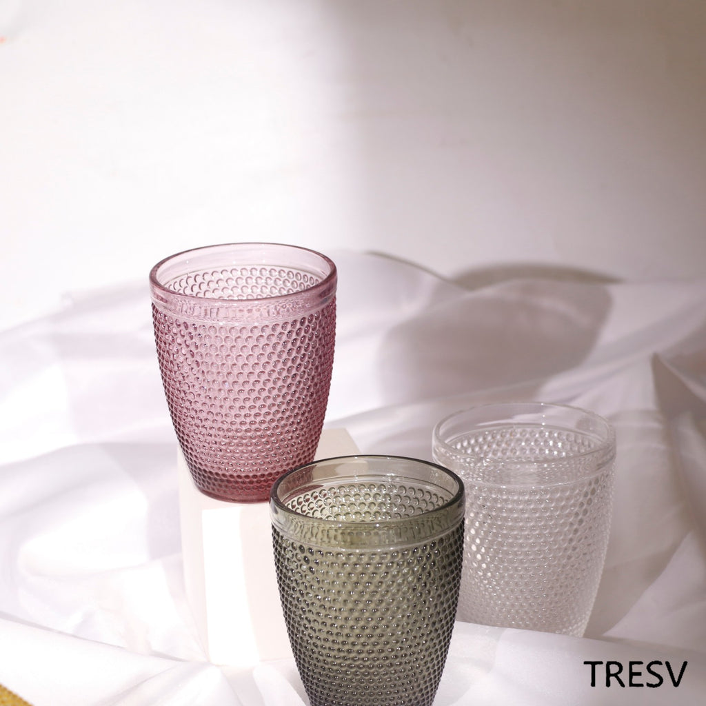 Set de 6 Vasos de Cristal de Colores 250ml ,Vidrio de Alta Calidad | Apto para Lavavajillas