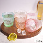 Set de 6 Vasos Colores o Transparente, Vaso de Cristal agua de 270 ml, Vaso de Agua y Bebidas, Aptos para Lavavajillas (Vaso Naranja 270ml)