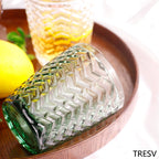 Set de 6 Vasos Colores , Vaso de Cristal agua de 290cc, Vaso de Agua y Bebidas, Aptos para Lavavajillas (Verde)