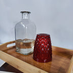 Set de 6 Vasos de Cristal 250ml | Diseño de Diamante Elegante | Vidrio Sin Plomo para Agua y Refrescos
