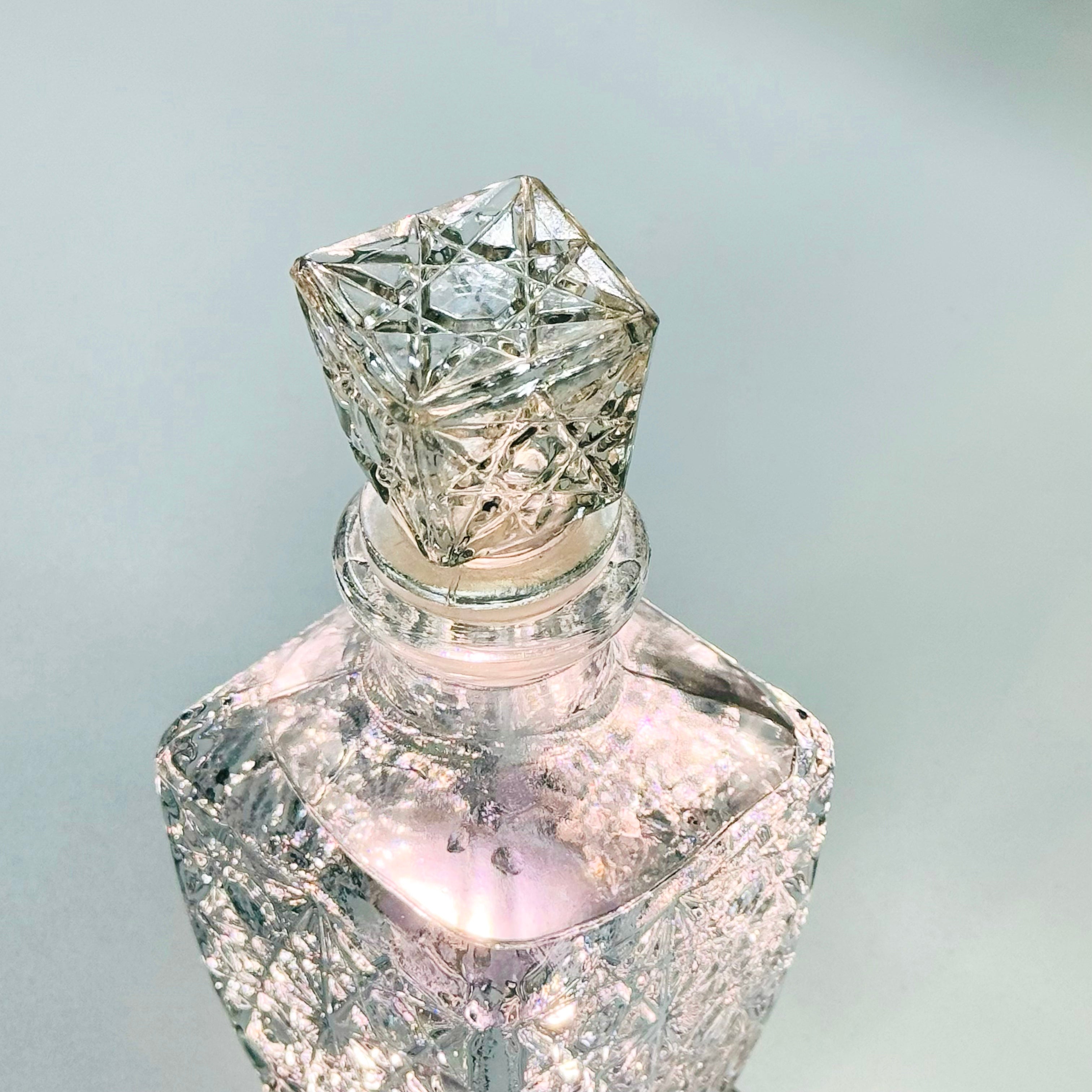 Jarra de cristal de 450ml para agua,whisky, coñac, Jarra de Vidrio para licores,brandy,ron, Decantador de whisky con tapón, Jarra de agua cristal
