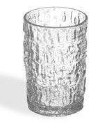 Set 6 Vasos de Cristal 250ml y 300ml Transparentes y Aptos para Lavavajillas Diseño Único con Textura de Corteza