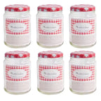 Set de 6 Botes de Cocina Almacenaje de Cristal, Tarros de Cristal con tapa 250cc, 330cc, 450cc y 1000cc, Aptos para