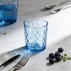 Set de 6 Vasos Colores de 360ml, Vaso de Cristal agua y Bebidas Alcohólicas,l,Aptos para lavavajillas