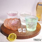 Set de 6 Vasos Colores o Transparente, Vaso de Cristal agua de 270 ml, Vaso de Agua y Bebidas, Aptos para Lavavajillas (Vaso Naranja 270ml)