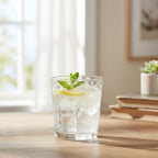 Set de 6 Vasos de Cristal Transparente 26cl, Vasos de Agua y Bebidas Alcohólicas, Aptos para Lavavajillas