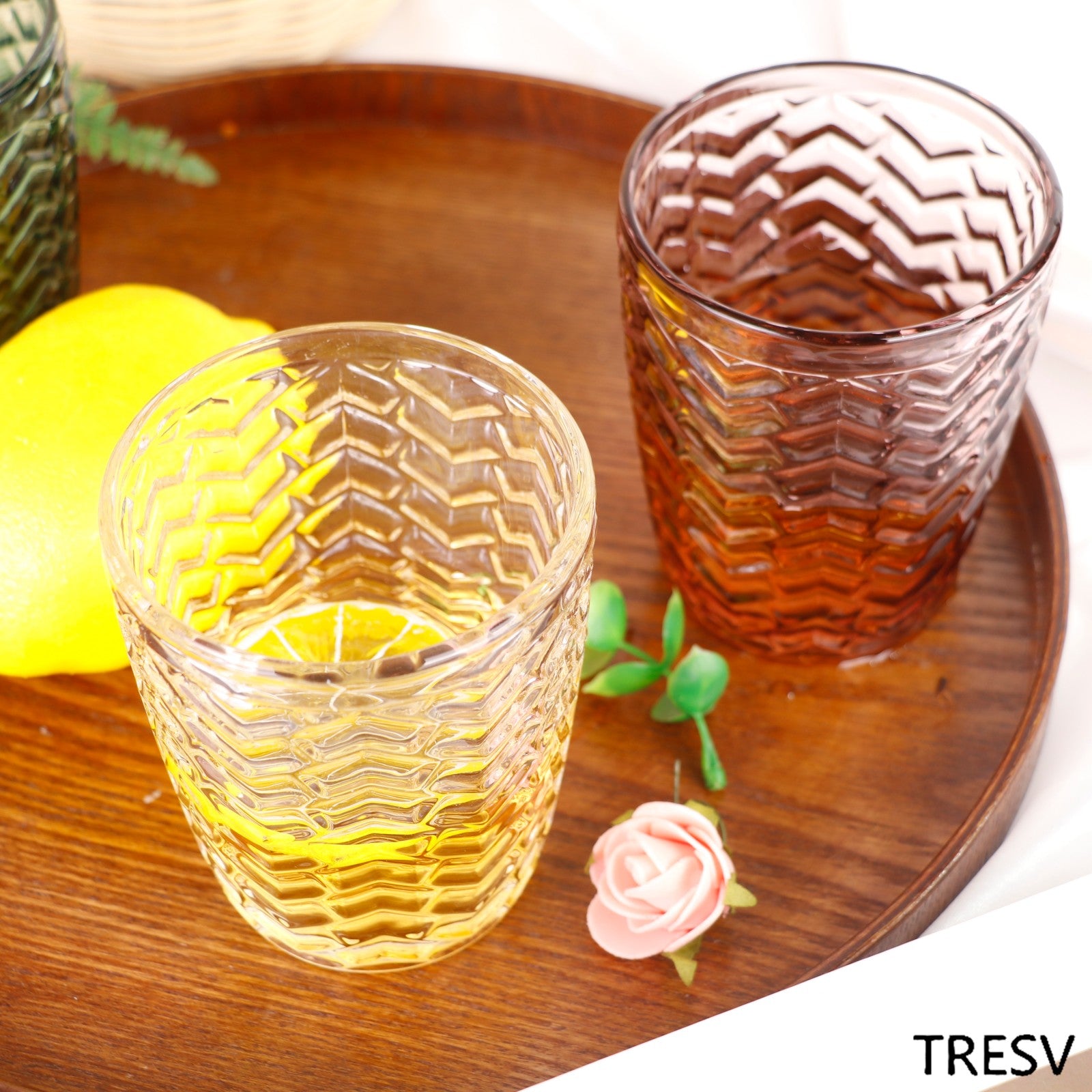 Set de 6 Vasos de Cristal Transparentes de 290cc, Vasos de Agua y Bebidas, Aptos para Lavavajillas