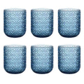 Set de 6 Vasos Colores de 250ml, Vaso de Cristal agua y Bebidas Alcohólicas con Patrón Girasol ,Aptos para lavavajillas