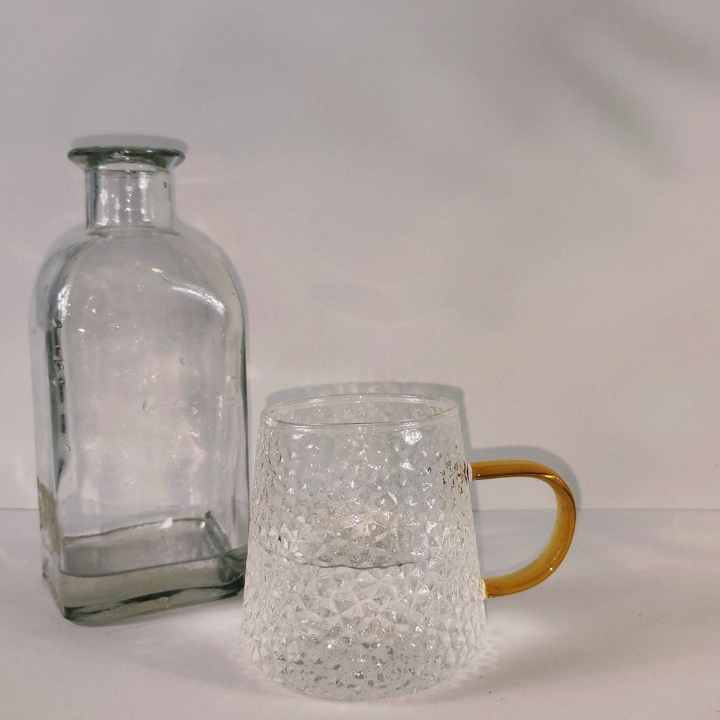 Set de 6 Tazas Transparentes de Cristal de 300cc para Agua, Café, Té, Bebidas y Alcohol