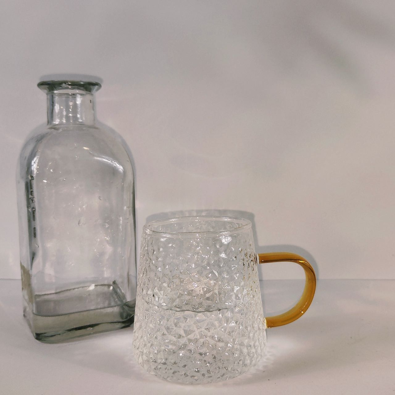 Set de 6 Tazas Transparentes de Cristal de 300cc para Agua, Café, Té, Bebidas y Alcohol